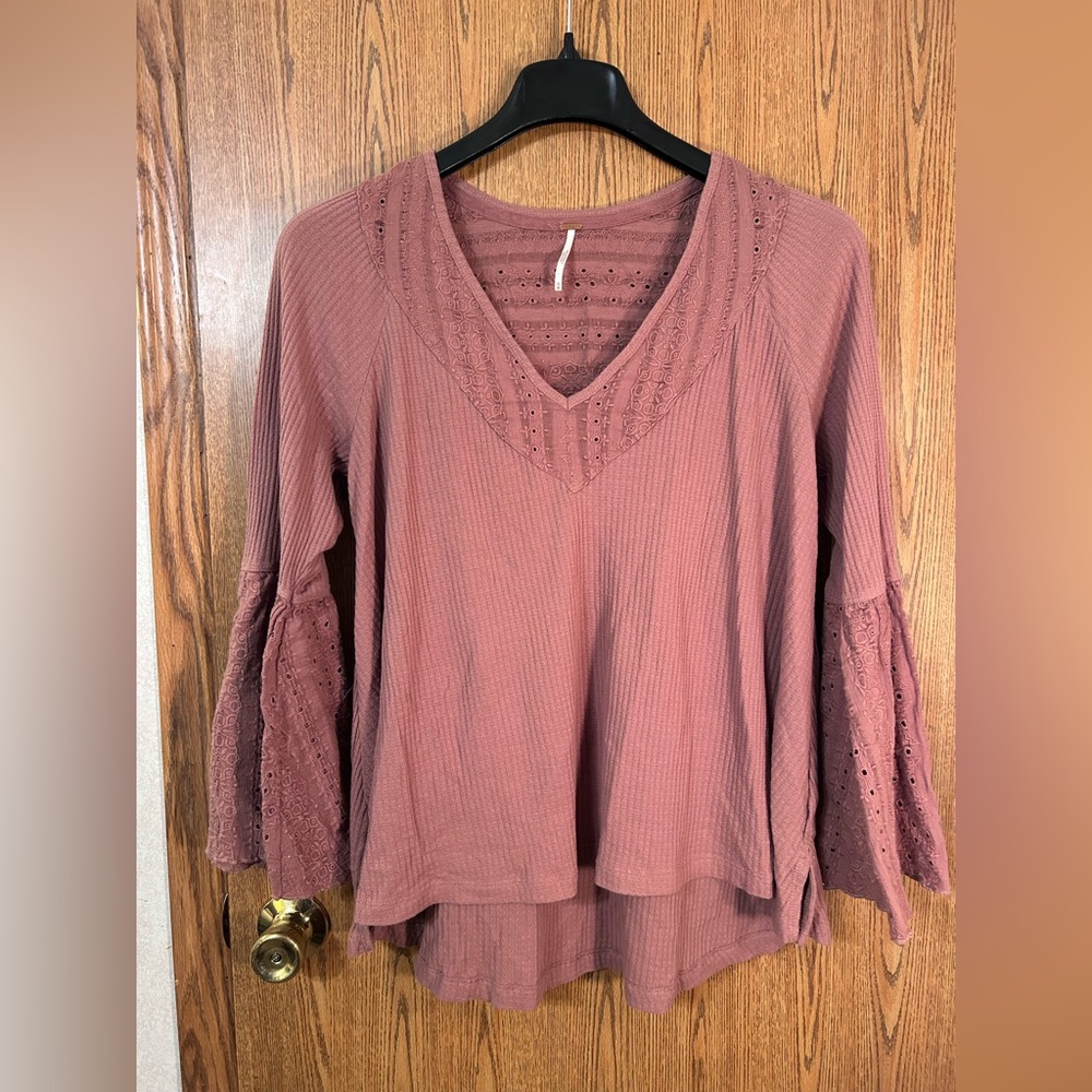 Free People Parisian Nights Bell Sleeve Top - Picture 2 of 5